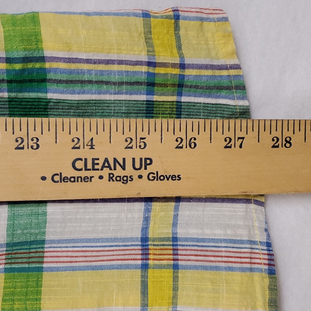 G&M Large Multicolor Plaid Men's Short Sleeve Shirt - Picture 6 of 7